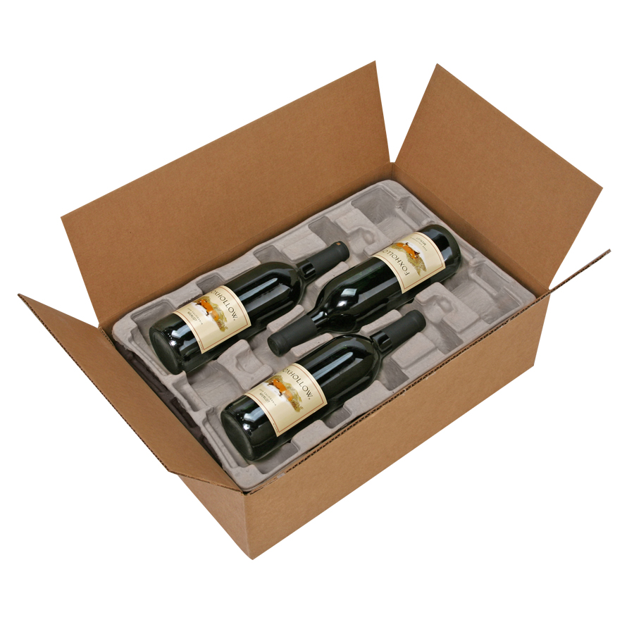 Pulp Fiber Wine Shippers and Boxes