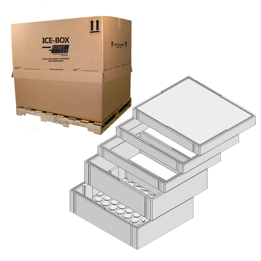 42¼ x 34½ x 34½" ID, GE101 AV SK2EC Foam Starter Kit