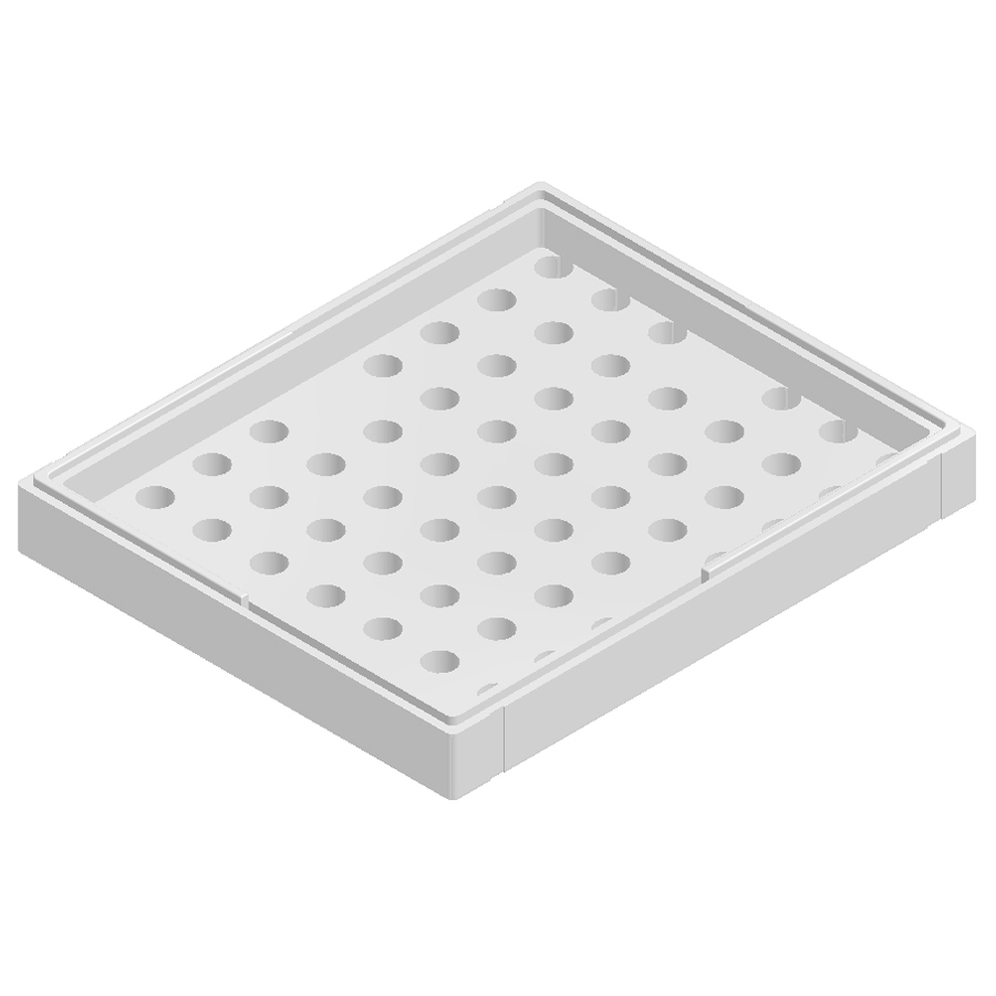 42¼ x 34½ x 3" ID, GE101 SMPT Small Perforated Tray