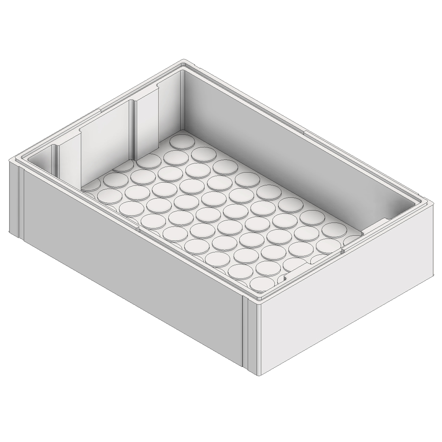 52½ x 34¾ x 12¾" ID, GE150 LGLB Large Lid/Base