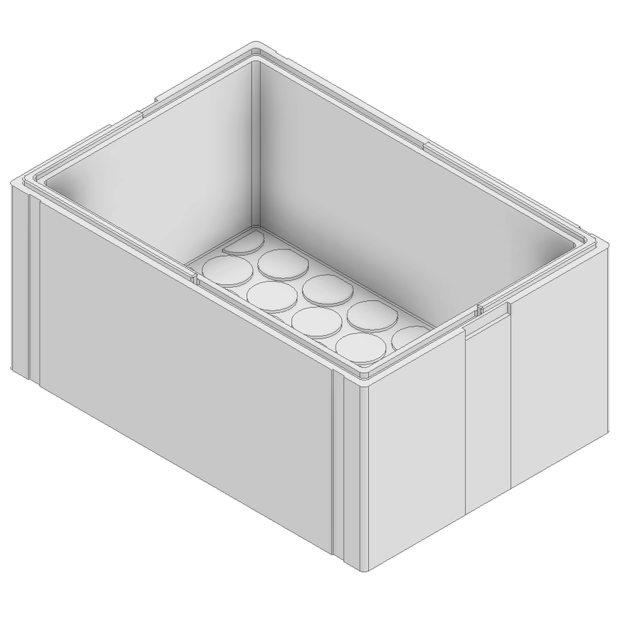 35 x 23 x 15¾" ID, GE84 LGLB Large Lid/Base