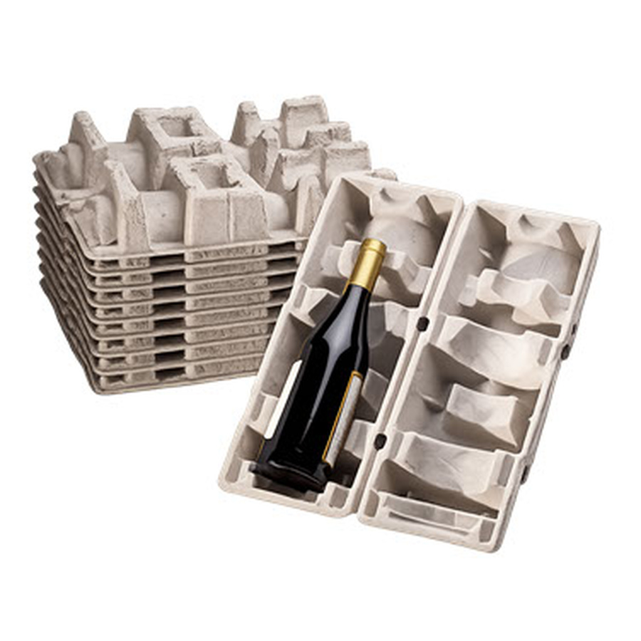 Pulp Fiber Wine Shippers WB11, 1 Bottle Tray